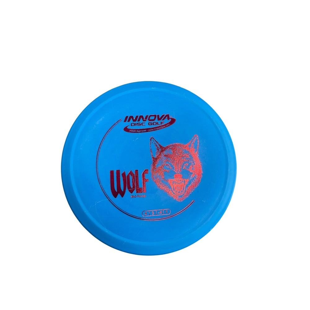 Innova Wolf Mid-Range Disc Golf Disc Blue DX Plastic 171g Red Foil Stamp